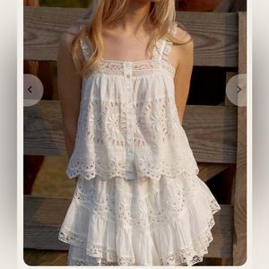 Love shack fancy sully shirt can buy matching skirt as well
